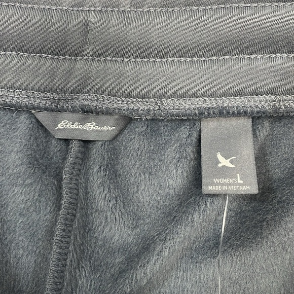 NWT Eddie Bauer Freeheat Heatraiser Fleece Lined Elastic Waist Pants Cinder L - Picture 13 of 16